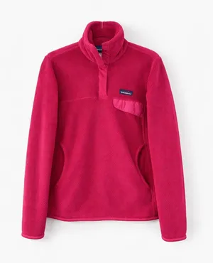Patagonia Re-Tool‎ Snap-T Pink Polartec Pullover Fleece Womens Jacket thumbnail 1