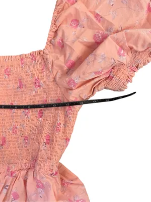 LoveShackFancy x Target Simone Pink Floral Tiered Midi Dress S thumbnail 6