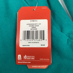 The North Face Women’s Morningglory Full Zip Fleece Jacket Teal NEW with Tag thumbnail 3