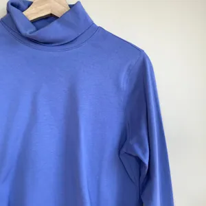 L.L.Bean blue turtleneck sweater women's‎ size M reg top casual minimalist basic thumbnail 2