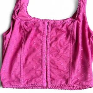 Princess Polly fuchsia lace crop tank top size 2 thumbnail 2