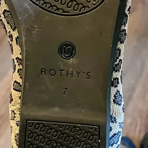 Rothy's The Flat Leopard Print Knit Round Toe Ballet Flats Size 7 thumbnail 7