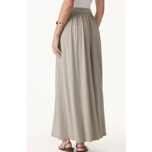 NWT OGL Women’s Large Smoky Navy Midi Skirt A-Line Pull-On Casual Comfort thumbnail 5