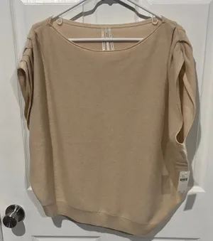 Anthropologie Cashmere Collection Beige Sweater thumbnail 1