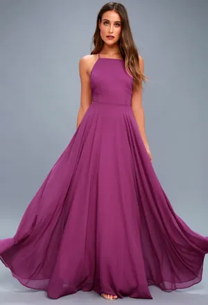 Lulus Mythical Kind of Love Magenta Maxi Dress thumbnail 1