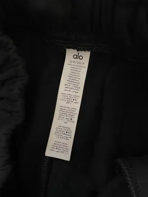 ALO Yoga NWT Accolade Straight Leg Sweatpants Black Size S Oversized thumbnail 9