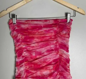 Superdown Womens Pink Strapless Ruched Bodycon Micro Mini Dress Small thumbnail 5
