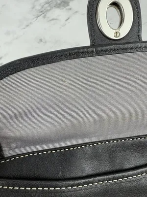 *Coach Vintage Legacy Turn-Lock Black Leather Wristlet Y2K 2000s thumbnail 5