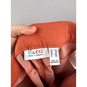 Women’s D&Co Size 14 Burnt Orange Straight Leg Pants thumbnail 5