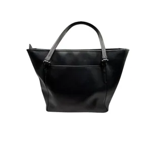 Coach Purse Black‎ Peyton Saffiano Leather Zip Top Tote Shoulder Bag Logo Charm thumbnail 3