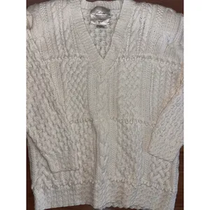 Vtg 90s Express Compagnie Internationale Handknit Cable Knit Sweater S Chunky thumbnail 4