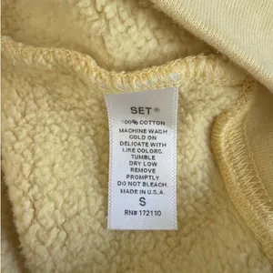 Set Active Zip Up Sweat Jacket Funnel Size S Lemon Yellow thumbnail 4