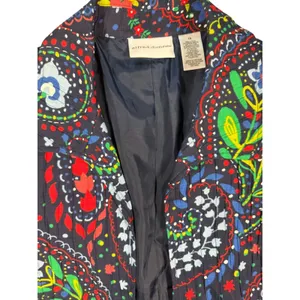 Alfred Dunner Colorful Floral Paisley Print Open Front Jacket‎ Blazer Size 14 thumbnail 5