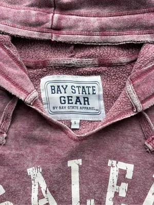 Bay State Gear Salem MA Hooded Pullover Sweatshirt Vintage Wash Dusty Pink Sm thumbnail 2