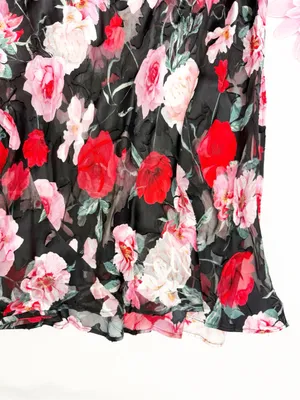 Victoria’s Secret Atelier Noir Burnout Satin Silk Plunge Gown Maxi Slip Chemise thumbnail 9