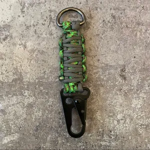 Paracord Keychain Handmade USA Unisex Sporty Green Grey NEW King Cobra thumbnail 5