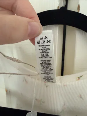 NWT Skims Cotton Rib Cami Marigold Rosebud Print White Crop Size Small thumbnail 8