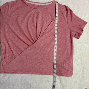 Nike Pink Asymmetrical Crop Tee thumbnail 2
