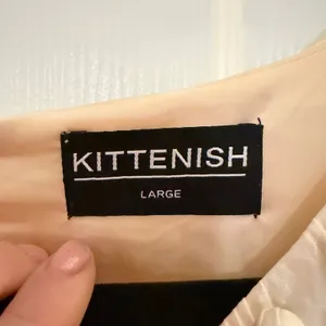 Kittenish Ruched Mini‎ Dress Champagne Cream Large Long Sleeve Cocktail Party thumbnail 3