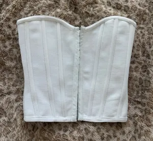Pretty Little Thing White Corset Top thumbnail 1