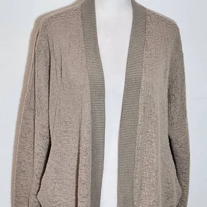 Silence + Noise Brown Distressed Open Knit Cardigan Size Small Tan Cardigan thumbnail 4