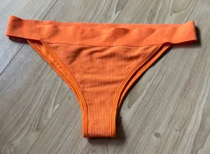 Frankie's Bikinis Vibrant Orange Bikini Bottom thumbnail 1