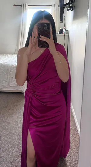 City Studios Pink Satin Prom Dress thumbnail 1