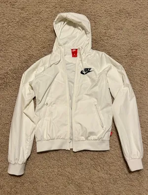 Nike Windrunner Jacket Zip-Up Hoodie White thumbnail 4