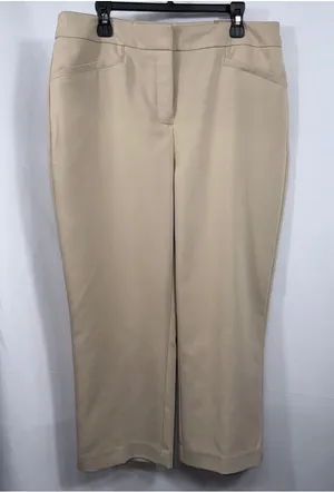 Chico’s Fabulously Slimming 00 Khaki Capri Pants NWT thumbnail 1