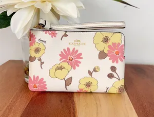 Coach NWT Corner Zip Wristlet With Floral Cluster Print thumbnail 1
