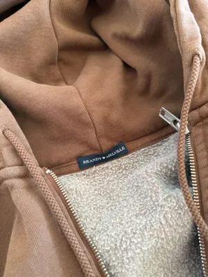 Brandy Melville Brown Hoodie Zip-Up thumbnail 3