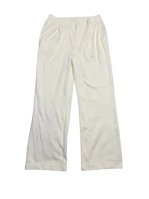 🤍 Varley Aberdeen Straight Leg Pant Cord Sweat Cream Medium 🤍 thumbnail 2