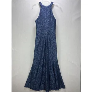 Sexy Mermaid Evening Dress Size 12 Blue Lace Formal Y2K Bodycon Prom Party Gown thumbnail 2