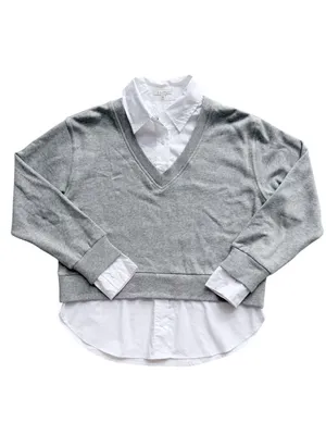 Z Supply Ellie Twofer Sweatshirt Size Small thumbnail 2