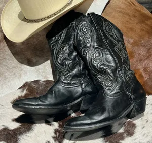 Vintage Real Leather Cowboy Boots Festival Rave‎ Burning Man B22 thumbnail 1
