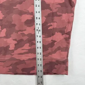 Lululemon Camo Crewneck Sweatshirt Pullover Long Sleeve Red Pink‎ Women 1X READ thumbnail 3