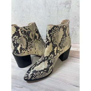 Steve Madden Size 6‎ Jain Snakeskin Print Ankle Booties Block Heel Pointed Toe thumbnail 7