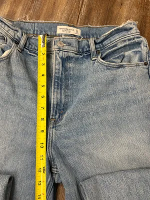 Abercrombie & Fitch The 90s Straight Ultra High Rise Curve Love Denim Jeans 12 thumbnail 7