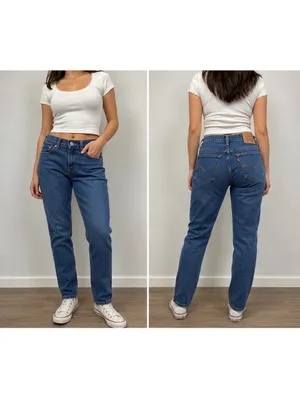 Levi’s 502 Regular Taper Women’s Jeans Size 16 Reg W28 L28 Blue Stretch Denim thumbnail 2