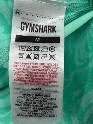 Gymshark Waist Support Leggings M Mint Marble Scrunch High Rise Yoga Gym thumbnail 5