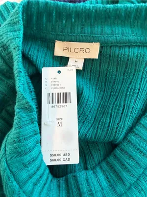 Anthro Pilcro Sheer Layering Top NWT Medium Green Jade thumbnail 5