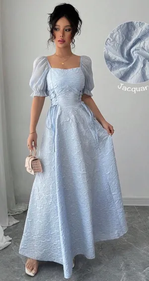 shein light blue dress thumbnail 1