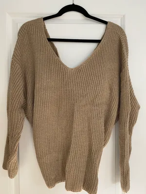 Vestique Beige Twist Back Sweater thumbnail 2