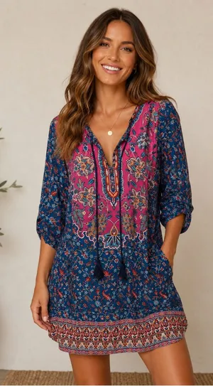 TOLANI 100% Silk Multicolor Floral Dress Size Large thumbnail 1