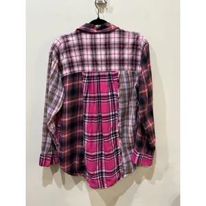 ANTHROPOLOGIE PILcro WOMENS PATCHWORK BOHO TOP SHIRT PLAID WESTERN Size‎ Medium thumbnail 5