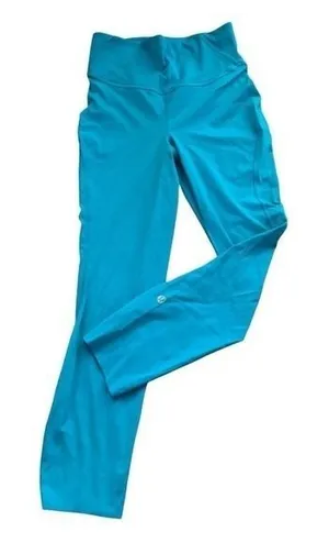 Lululemon‎ In Movement Straight Leg Pant Womens 4 Cyan Blue Everlux Activewear thumbnail 1
