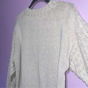 Vtg Interior Textured Fisherman Knit Cardigan Sweater Women L Cottage Coastal thumbnail 6