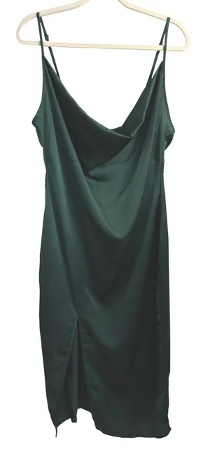 PrettyLittleThing Emerald Green Bohemian Slip Cocktail Bohemian Party Dress,‎ 10 thumbnail 1