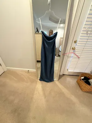 More To Come Emma Strapless Maxi Dress in Navy thumbnail 4