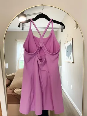 Athleta Vital Activewear Dress Size XL Orchid Pink Strappy T- Back Shelf Bra thumbnail 5